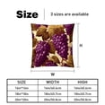 thumbnail image 5 of Grape Velvet Throw Covers Pillow Inserts - Set of 2 Decorative Pillows with Unique Patterns for Home Decor, Couch, Bed - 16x16, 18x18, 20x20 Inches, 5 of 6
