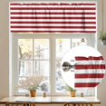 thumbnail image 7 of Christmas Red Valances for Windows, 42 x 12in, and White Stripe Rod Pocket Kitchen Valance Curtain Light Filtering Window Treatments for Living Room Bedroom, 1 Panel, 7 of 7