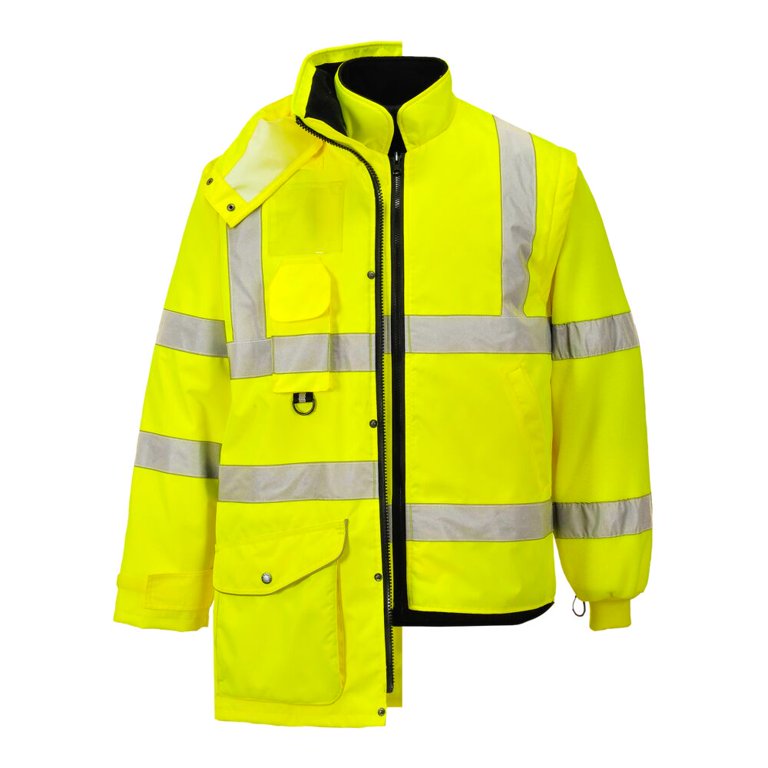 Portwest High Visibility 7-in-1 Waterproof Traffic Safety Jacket