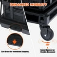 thumbnail image 6 of Kojooin Folding Shopping Cart with Wheels,Multi Use Functional Collapsible Carts with Storage Gate,Mobile Folding Trolley,Black, 6 of 6