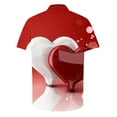 thumbnail image 4 of TrendVibe365 Pink Mens Button down Shirts Short Sleeve Solid Color Valentines Day Clothes Plus Size Polyester Casual Button up Love Heart Printed Lover Gift Blouse Tops for Valentines Gifts S, 4 of 5