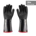 thumbnail image 4 of Neopreno Caucho Mits Mitts Carne de pollo Guantes resistentes al calor Restaurante Hogar Panadería Aislamiento térmico Tostado 18 pulgadas de grosor tipo 1 par. Methold HA010964-04, 4 of 6