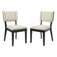 thumbnail image 2 of Modway Virtue Performance Velvet Dining Chairs in Dusty Rose (Set of 2), 2 of 9