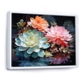 thumbnail image 2 of Designart Multi-Color Traditional White Framed Wall Art, Succulent framed wall Art, Reflecting on Succulent Beauty , Succulent framed wall art decor, 40x30 inches White Color Frame, 2 of 5