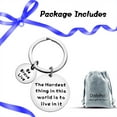 thumbnail image 4 of Inspirational Keychain Gift for Women Men Encouragement Gifts Motivational Keyring The Hardest Thing in This World is To Live in it Be Brave Live Encouragement Gift Graduation Birthday Gift for Teens, 4 of 4