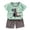 1-Green341, variant on SONXAHE Infant Boys' 2-Piece Casual Outfit Set Lion Printed T-Shirt and Plaid Shorts for Everyday Play