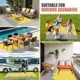 thumbnail image 5 of Outdoor Rug 3x5 ft Abstract Graffiti Outdoor Large Area Rug Non Slip Rubber Grey Yellow Painting Front Door Mat RV Rug Camping Carpet Patio Outdoor Rugs for Backyard Balcony Deck Porch Indoor, 5 of 9