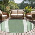 thumbnail image 6 of Vintage Green Striped Round Rug 8ft Washable Circle Rugs Non Slip Farmhouse Modern Stripes Boho Texture Large Area Rug Indoor Floor Carpet for Bedroom Kitchen Living Room Office Dining Room Nursery, 6 of 9