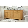 thumbnail image 2 of Elegant Decor Americana 72" Aluminum MDF Double Bathroom Vanity in Natural Wood, 2 of 8