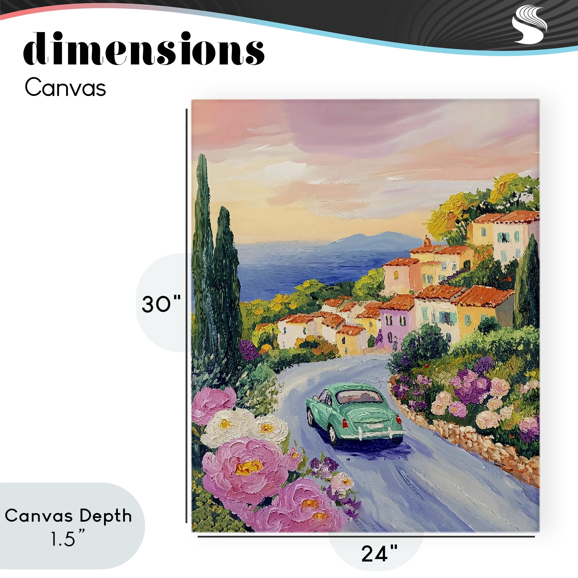 Stupell Industries Driving Along The Coast Canvas Wall Art, design by The Prints Vibe