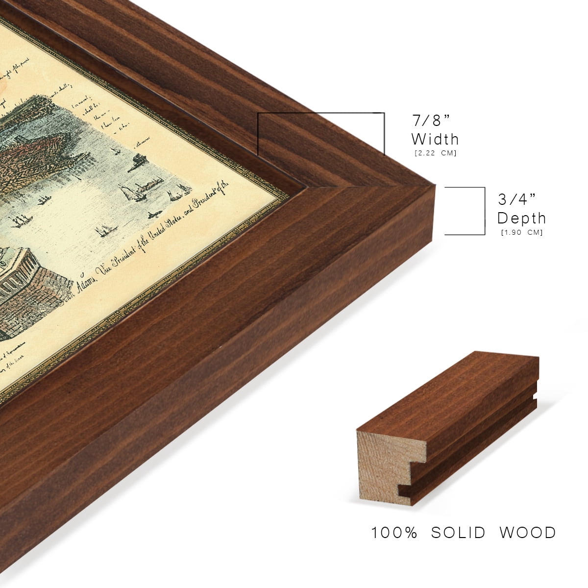 USE D # Proud To Be An American I -Framed Print w/glass-Chestnut