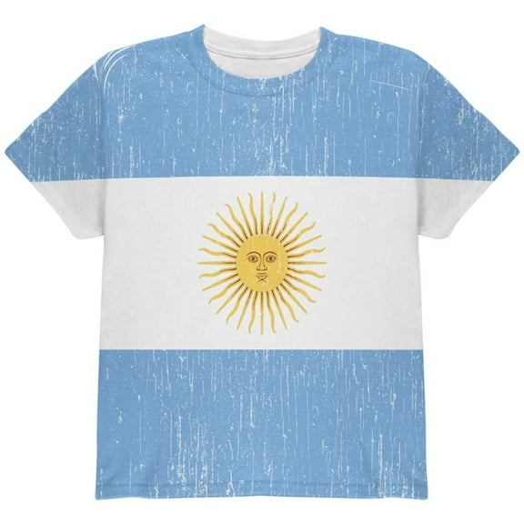 World Cup Argentina Sun All Over Youth T Shirt Multi YMD