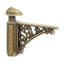 deevoka Glass Shelf Bracket Baroque Replacement Wall Mount Bathroom Bronze