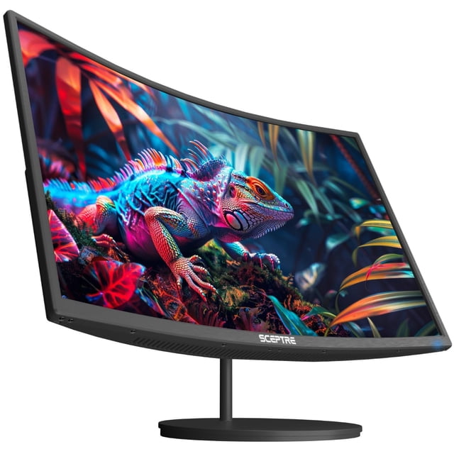 Sceptre Monitor de Juegos Curvo de 24 Pulgadas y 100 Hz HDMI x2 VGA 100% sRGB Cuidado de los Ojos, Máquina de Altavoces Incorporados Negro 2024 (Serie C248W-1920RNR)