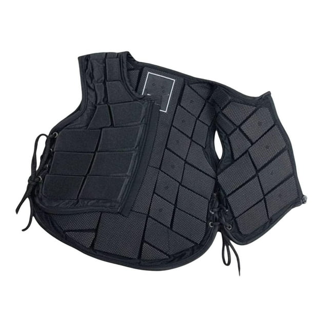Chaleco Protector para Montar , Protectores Deportivos, Cómodo Entrenamiento Acolchado, Chaleco Ecuestre, para Hombres para Jóvenes, Niñas, M , Negro, Niño L DYNWAVEMX Chaleco ecuestre