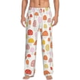 thumbnail image 2 of Goofa Cute Cartoon Mushrooms Printed Soft Pajama Pants for Men, Wide Leg Comfy Casual Lounge Yoga Pants-Large, 2 of 9