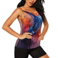 thumbnail image 2 of Balery Vibrant Hummingbird Watercolor Art Camiseta sin mangas estampada ligera para mujer, tops de entrenamiento sin mangas, camisetas de yoga transpirables de secado rápido.-XX-Large, 2 of 7