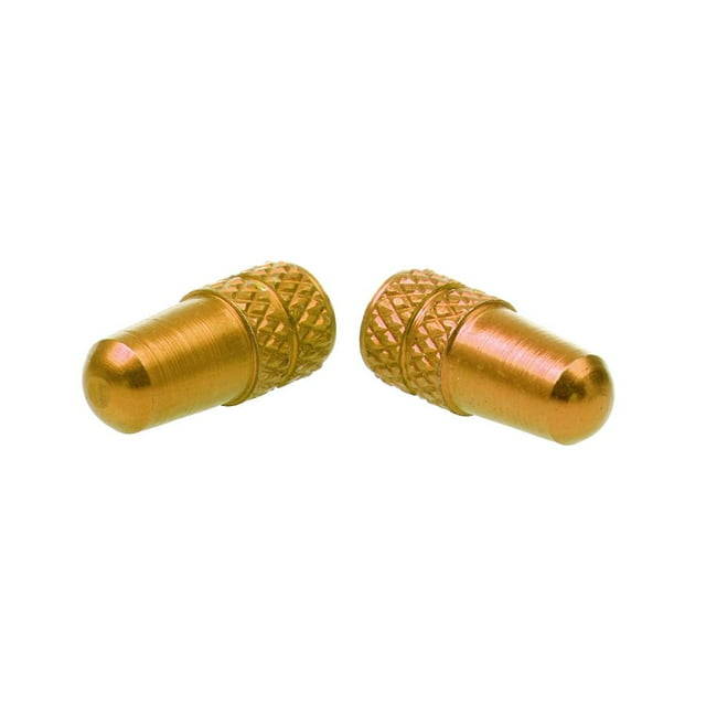 S SERENABLE 2pcs Cycling Bike Aluminum Alloy Presta Valve Inner Tube Dust Cover Gold