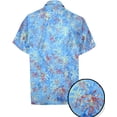 thumbnail image 6 of HAPPY BAY Men's Holiday Tropical Party Aloha Shirts Short Sleeve Button Down Beach Hawaiian Shirt for Men XL Allover Palm, Blue, 6 of 6
