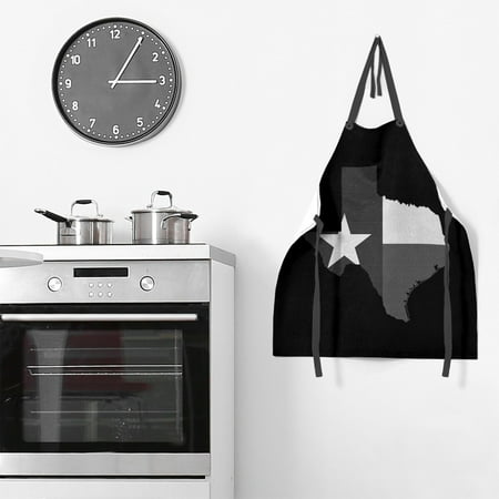 

ArtVerse Texas State Apron - 27 x 30 Black & White