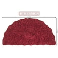 thumbnail image 3 of Home Weavers Inc Bell Flower Bathroom Rug, Cotton Soft, Water Absorbent Bath Rug, Non Slip Shower Rug Machine Washable 17"x30" Slice Rug Red, 3 of 5