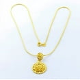 thumbnail image 5 of Fashion 24K Yellow Gold Plated Badge Pendant Women's Necklace, 5 of 9