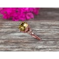 thumbnail image 3 of Milgrain Edge 7mm Cushion Cut 1.80 Carat Champagne Diamond Moissanite Engagement Ring On 10k Rose Gold Anniversary Ring Promise Ring Art deco Surprisingly Ring Gift for her, 3 of 5