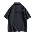 thumbnail image 4 of UVEASISHA Mens Tracksuit 2 Piece Set Half Zip Short Sleeve Shirt and Drawstring Short Pants Lounge Sets Oversized Casual Sweatsuits Outfits with Pockets Black L, 4 of 10