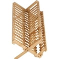 thumbnail image 2 of Escurridor de platos plegable de bambú de 16 rejillas y 2 niveles para cocina, 2 of 14