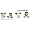 thumbnail image 3 of Paquete De 4 Ruedas Para Puerta De Ducha - Ruedas De Ducha - Poleas De Riel Deslizante - Brazo De Soporte De Latón Con Ruedas De 25 Mm De Diámetro Para Mampara De Ducha, Cuarto De Ducha, 3 of 5