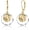 Two Tone, variant on Silver Plating Disc Leverback Earrings for Women Gold and Silver Circle Drop Dangle Earrings Jewelry Hypoallergenic Hammered Leverback Dangle Earrings for Gifts