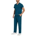 thumbnail image 4 of Garbnen Medical Uniform Men's Scrubs Set Stretch V-Neck Mens Scrub Top & Jogger Pants Nurses Working Uniforms with Pockets, 4 of 6