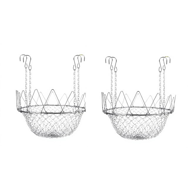 Adjustable Planter Insert Riser Stainless Steel Planter Riser with Chains Hooks Rustproof Heavy Duty Plant Riser Inside Planter for Indoor Outdoor Pots 12-18 Inch