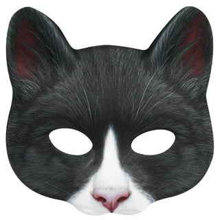 Rosarivae 6pcs Unfinished Cat Cosplay Masks Cartoon Paper Mask
