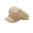 thumbnail image 2 of Women Newsboy Cap Visor Beret Hats Soft Vintage Cabbie Hat Octagonal Cap for Women Solid Color Summer Hats Khaki, 2 of 2