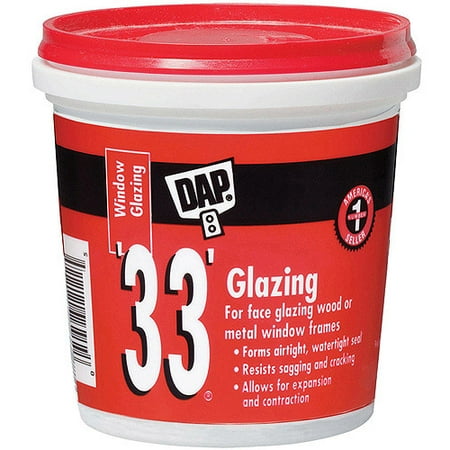 Dap 12121 1-Pint 33 Glazing Compound White Pint