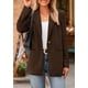 thumbnail image 3 of Blazer PRETTYGARDEN Mujer Chaqueta de Invierno de Pana Café XXL, 3 of 8