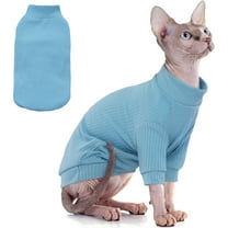 UOSIA Cat Clothes, Stretchy Cat Shirt, Cat Sweater with Sleeves, Sphynx Cat Clothes