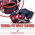 thumbnail image 5 of Franklin Sports RTP Youth Teeball Glove, 9.5 in, Navy/Red, Right Hand Throw, 5 of 7