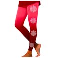 thumbnail image 1 of Zhanying Collants de Noël pour Femmes Légers, Lisses, Anti-Boulochage, à Rayures Noires et Rouges, Grande Taille, Rouge, TTG, 1 of 6