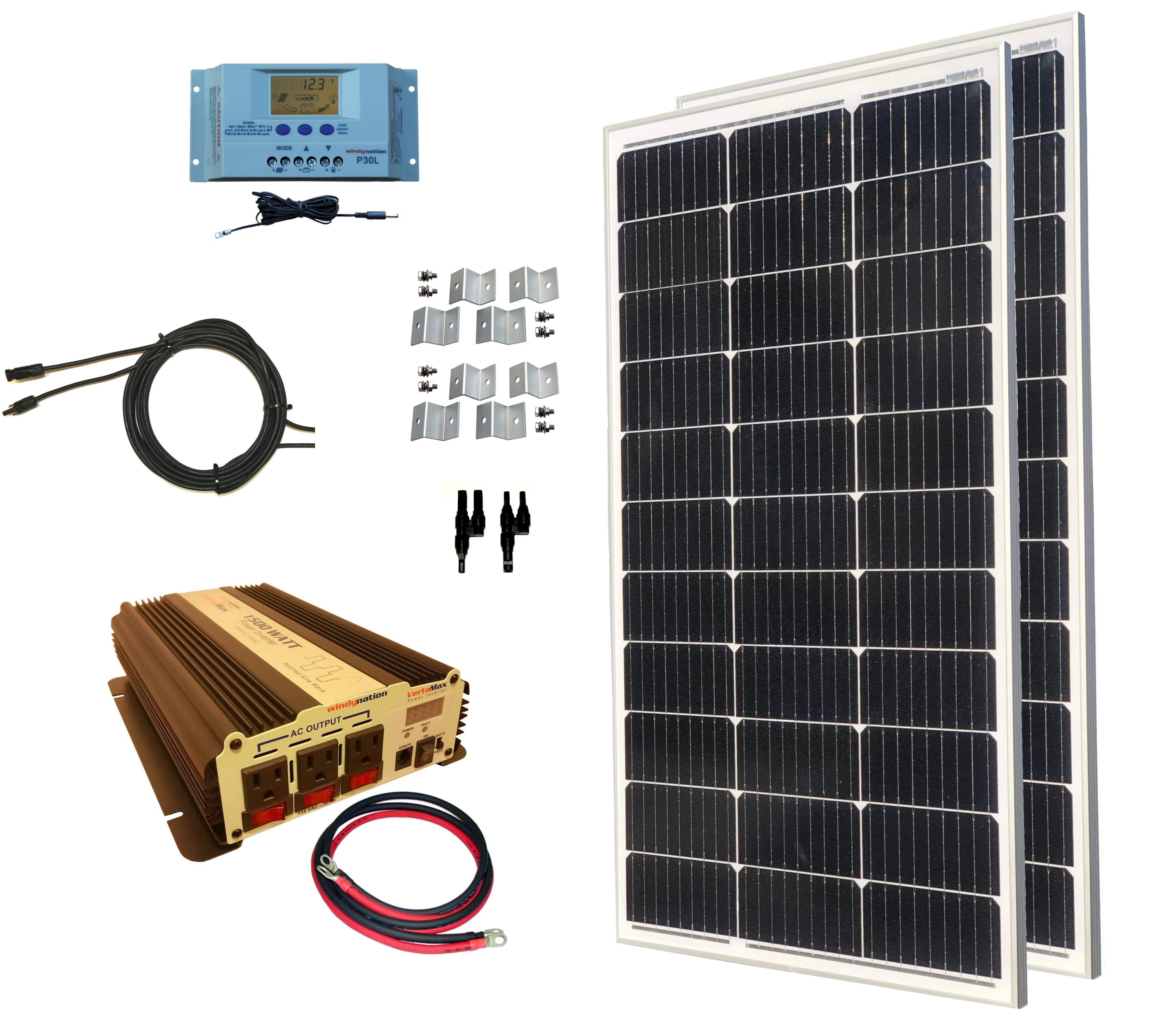200Watt Monocrystalline Solar Panel Kit with 30 Amp Solar Charge