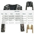 thumbnail image 3 of SnZhen Women's Sequin Coat Fashionable Solid Color Slim Fit Long Sleeve Short Jacket for Party & Evening Gold L, 3 of 5