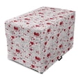 thumbnail image 1 of Vintage Valentine Dog Crate Cover, I Love You in Several Languages with Paint Drops and Hearts, Easy to Use Pet Kennel Cover Small Dogs Puppies Kittens, 7 Sizes, Vermilion Plum Off White, by Ambesonne, 1 of 6