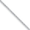 thumbnail image 5 of Auriga Fine Jewelry Platinum Polished 3.4mm Solid Rolo 7.5" Chain Bracelet for Women, 5 of 7