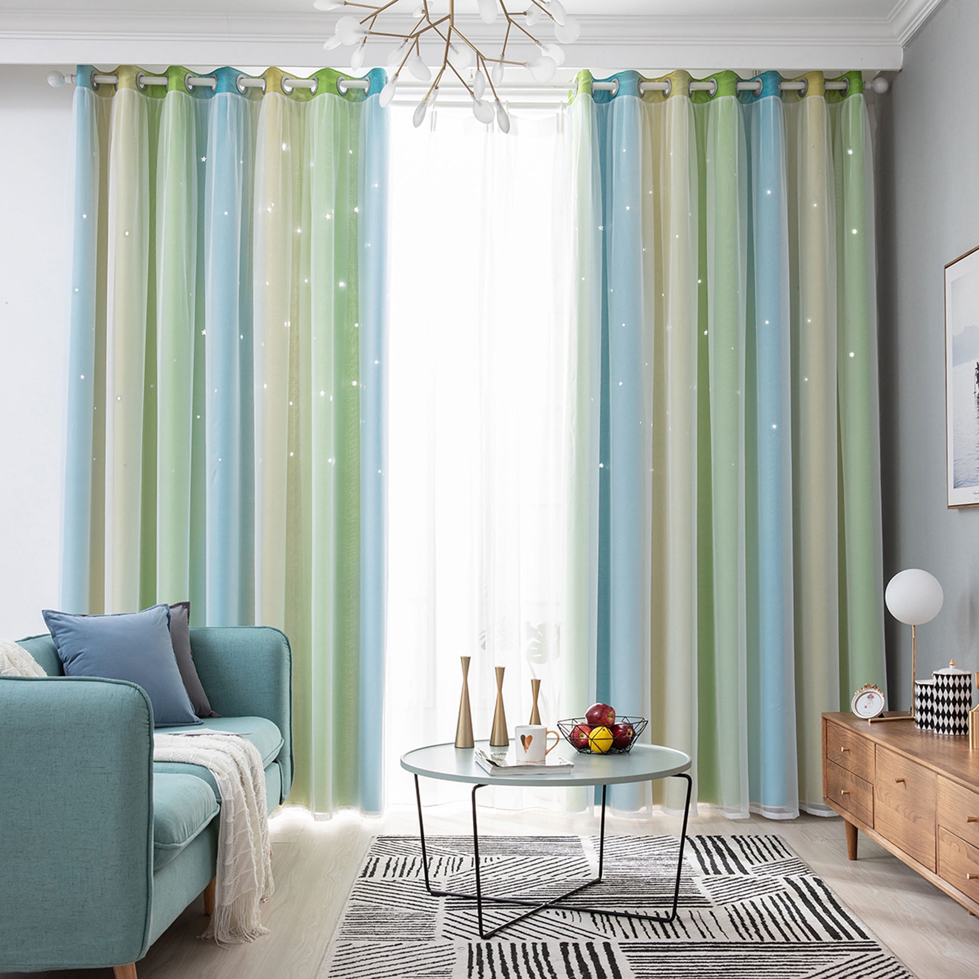 Details about   H.VERSAILTEX Blackout Curtains Kids Room Thermal Insulated Twinkle Stars Printed 