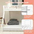 thumbnail image 3 of Alvantor Twin over Full Bunk Bed for Kids & Adults Low Metal Heavy-Douty Bunk Beds Frame with Full-Length Guardrails Black, 3 of 6