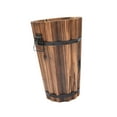 thumbnail image 4 of Macetero de barril de madera, estilo rústico, para patio, plantas de exterior, jardín y hogar. Estilo B, 4 of 8
