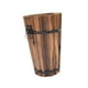 thumbnail image 4 of Macetero de barril de madera, jardinera, plantas de jardín para exteriores con diseño ergonómico. Estilo B, 4 of 9