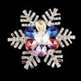 thumbnail image 5 of MEIBUTYUP Stylish Snowflake Brooch Pin Rhinestones Assorted Color for Parties, 5 of 6