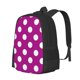 thumbnail image 1 of Fotbe Purlpe And White Polka Dot Mochila para Hombre y Mujer - Tela Oxford 600D Resistente - Mochila Impermeable de Gran Capacidad para Escuela, Viajes y Senderismo, 1 of 6